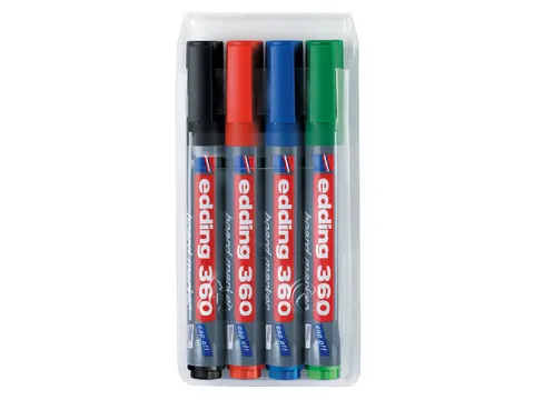Viltstift Edding 360 Whiteboard Rond Assorti 1.5-3mm 4stuks Etui