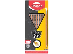 Black'Peps potlood HB, met gum, 10 stuks