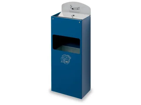 Combi-Asbak 500X200X125Mm Achterwand Verzinkt Plaatstaal Blauw