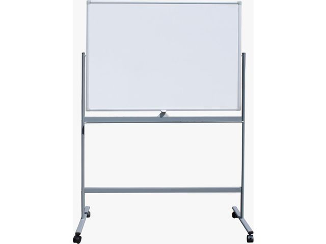 Tableau Blanc Magnetique Double Face Pivotant 90X120Cm A Roulette