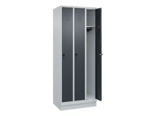 locker,HxBxD 1950x750x500mm,3vak,vak B 250mm,draaigrendel,sokkel - 2