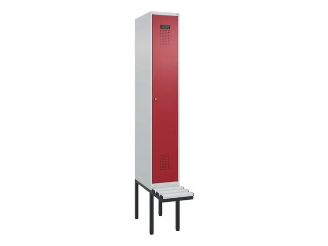 locker met bank,voor scheiding van kleding,HxBxD 2120x300x815mm,1vak