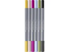 Duo aquarelmarker Goldfaber etui 6 stuks Lettering