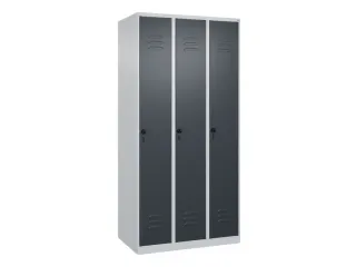 locker,HxBxD 1850x900x500mm,3vak,vak B 300mm,draaigrendel - 1