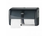 Pearl Black Duo Toiletpapier Dispenser, compact zwart