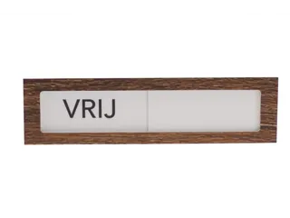 Premium Schuifbord Donker Houtlook Wit Niet Storen 150x40mm - 3