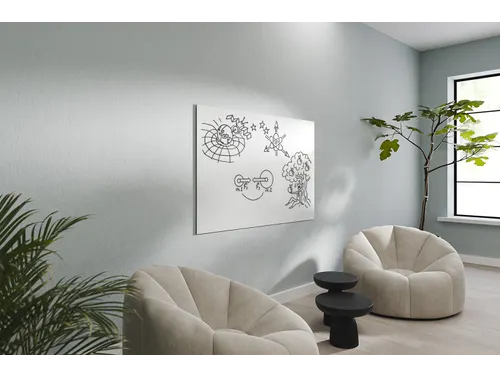 Whiteboard 98x148cm Zonder Rand Gelakt Staal Magnetisch