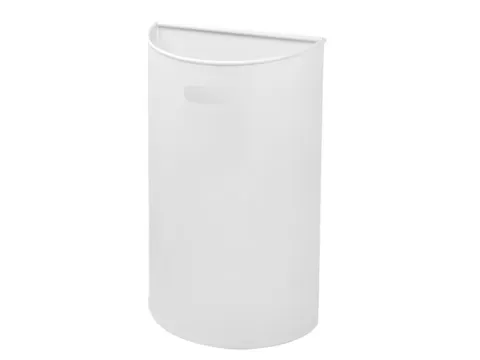 afvalbak,40l,HxBxD 647x395x195mm,wandmontage,romp staal wit