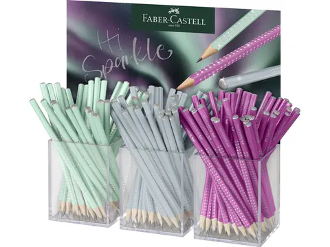 Crayon Faber-Castell Grip Sparkle Aurora présentoir 3 tubes 144 pièc