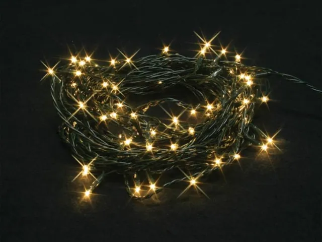 Burstlight LED - 20m - 220 Leds (44 Knipperend) - Warmwit - Groene KA