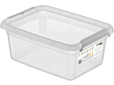 Donau Home Voedseldoos 4,5 Liter transparant kunststof