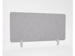 Akoestisch PET-vilt scheidingsscherm bureau lichtgrijs 60x120cm