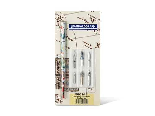 Kalligrafieset Standardgraph allround set à 6 penpunten incl pen- hou