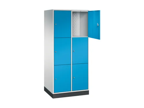 grootvolume-lockersysteem,RAL 7035/RAL 5012,HxBxD 1950x820x600mm