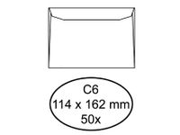 Envelop Quantore Bank C6 114x162mm 80gr wit Gegomd