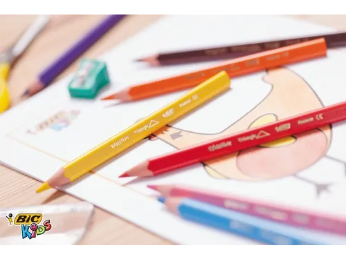 Kleurpotloden BicKids Evolution ecolutions ass schoolbox à 144 stuks