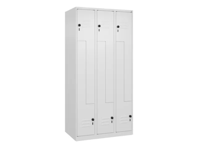 Z-garderobekast,HxBxD 1850x900x500mm,vak B 150/300mm,draaigrendel