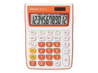 Calculator Rebell-SDC912OR-BX wit-oranje desktop - 1