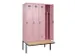 locker met bank,voor scheiding van kleding,HxBxD 2120x1200x815mm,4vak