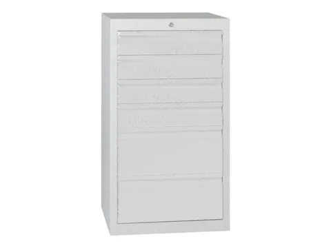 ladekast 900x500x500mm 6laden cilinderslot RAL7035 front RAL7035