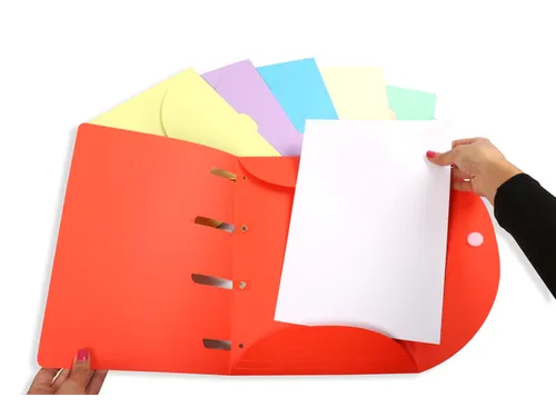 Smartfolder geperforeerde opbergmappen A4 assorti 6 stuks