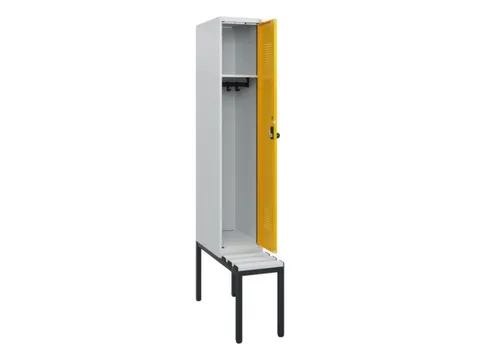 locker met bank,HxBxD 1950x300x815mm,1vak,vak B 300mm,draaigrendel