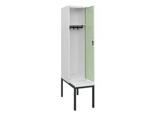 locker met bank,HxBxD 1950x400x815mm,1vak,vak B 400mm,cilinderslot - 1