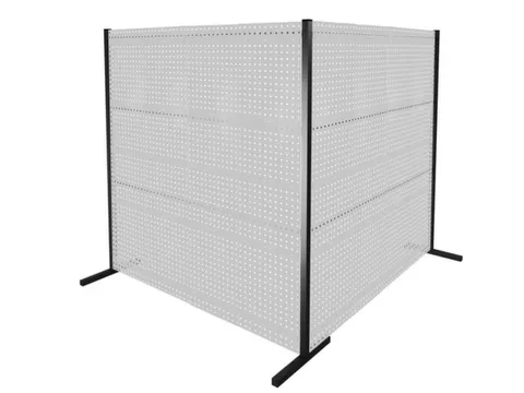 scheidingswand van geperforeerde plaat,dubbel veld 90°,totale B 4000m