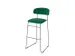 tabouret de bar assise H 765mm assise tissu assise tissu velours vert