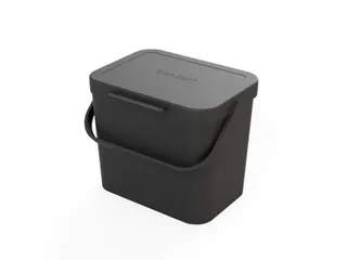Bonton Mini afvalemmer GFT 5 liter zwart - 1
