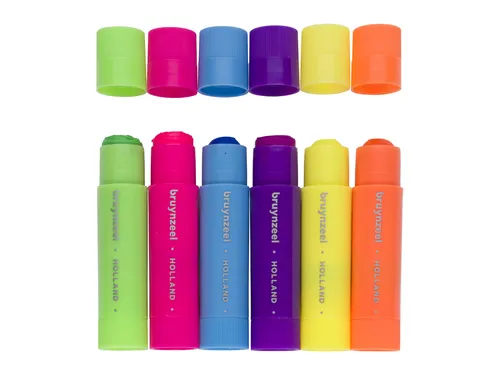 Verfstift Bruynzeel Kids assorti neon 6 stuks