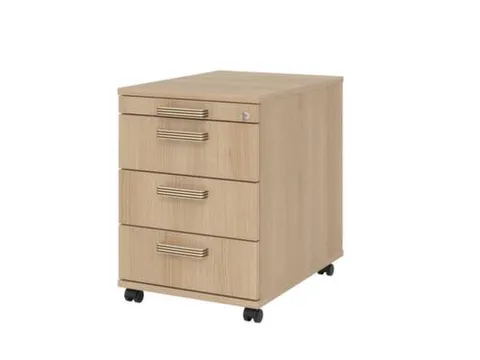 mobiel ladeblok,HxBxD 590x430x560mm,1 MA,3lade(n),cil.-slot,romp eiken