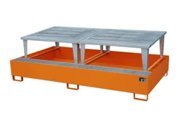 opvangbak,v. 2xIBC,opvangvol. 1000l,HxBxD 863x2650x1460mm