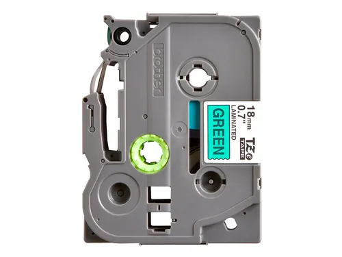 Labeltape Brother P-touch TZe-741 standaard 18mm zwart op groen