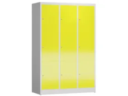 Lockerkast 1800x1185x500mm 3x3 vakken cilinderslot, sokkel, RAL1018