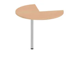 aanbouwtafel,i.h.v.,HxØ 720-840x1000mm,driekwartrond,NE-esdoorn