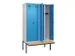 locker met bank,voor scheiding van kleding,HxBxD 2120x1200x815mm,4vak