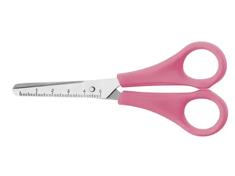 Schaar Westcott Kids 13cm ronde punt RH roze in polybag