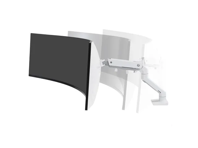 Ergotron Monitorarm HX Wit voor Curved Schermen 49 Inch