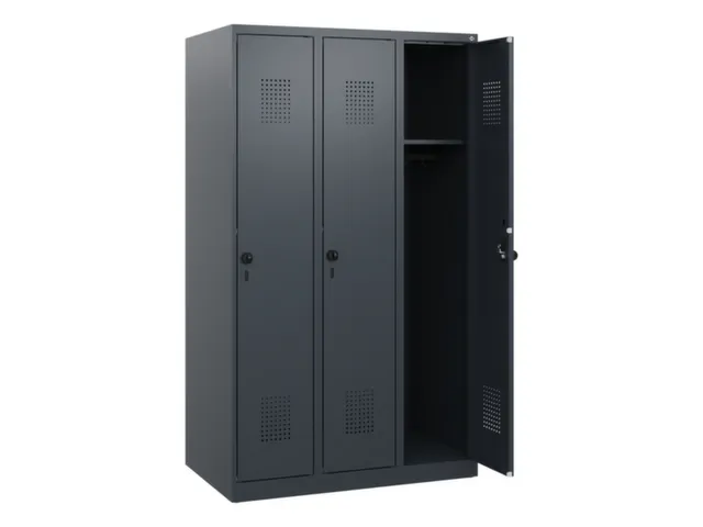 schoollocker,HxBxD 1530x900x500mm,3vak,vak B 300mm,draaigrendel