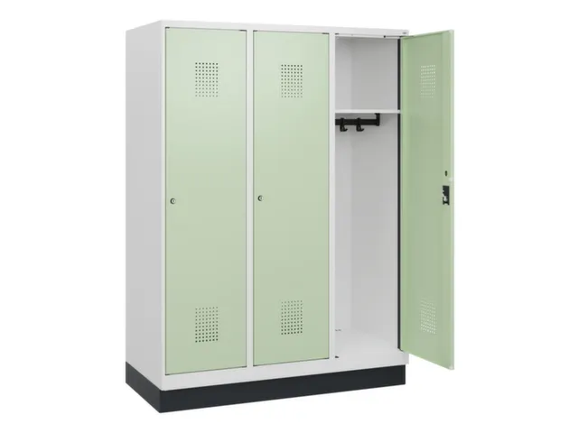 schoollocker,HxBxD 1630x1200x500mm,3vak,vak B 400mm,cil.-slot,sokkel