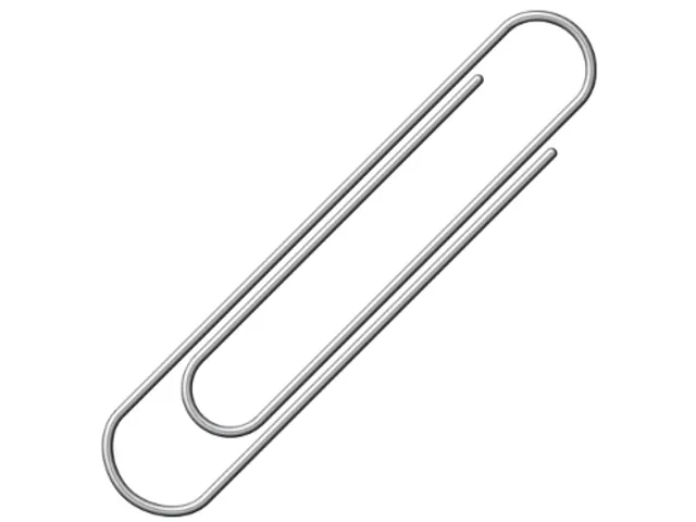 Paperclip Alco 50mm rond vernikkeld 100 stuks