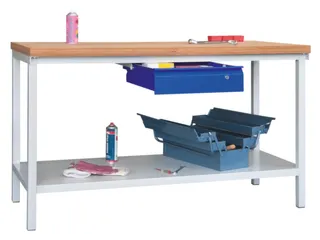 Werkbank 900x1500x700mm 1lade Frame/behuizing Ral7035 Front Ral5010 - 2