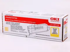 Cartouche toner Oki 43872305 C5650 Jaune
