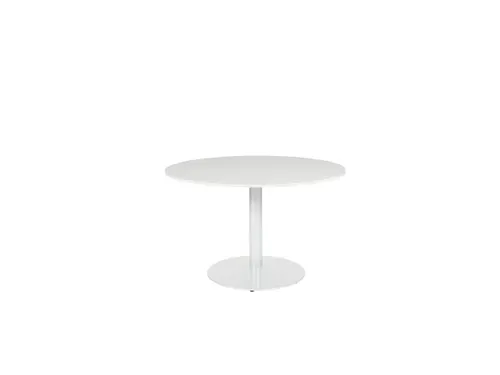 Linesto Vergadertafel Vaste Hoogte 120cm Rond Wit 25mm Wit