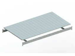 legbord van plaatstaal,v. breedvakstelling,BxD 1800x1050mm,vakl. 600kg