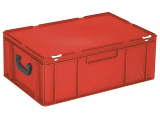 Euronorm Koffer Hxlxb 230x600x400mm 43l 2 Handgrepen Rood - 1
