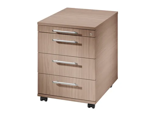 mobiel ladeblok,HxBxD 590x428x580mm,4lade(n),cil.-slot,romp notenboom