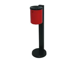 Staande asbak,H 825mm,staal,romp rood