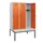 locker met bank,HxBxD 1950x1200x815mm,3vak,vak B 400mm,draaigrendel